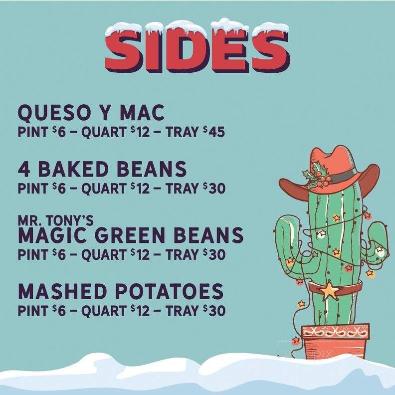 Shotgun Willie's BBQ - Nashville, TN menu_pic