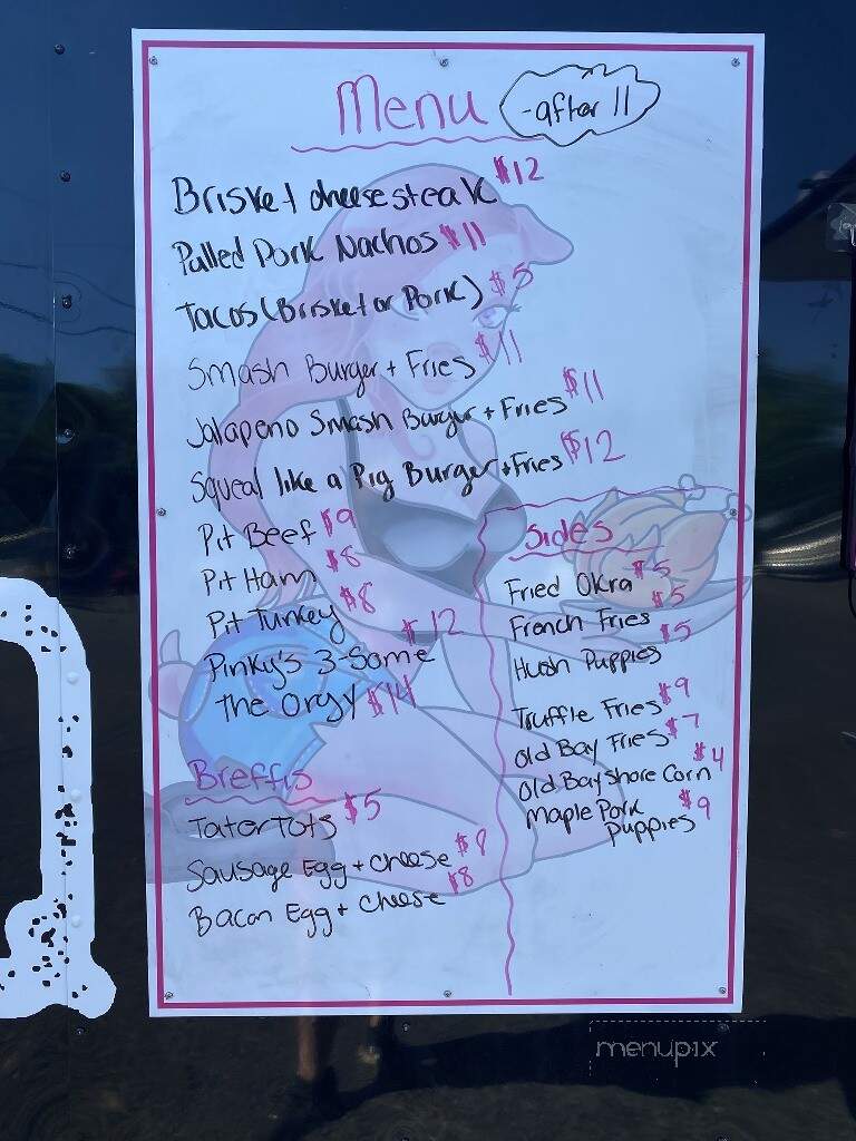 Pinky's BBQ - Hanover, PA menu_pic