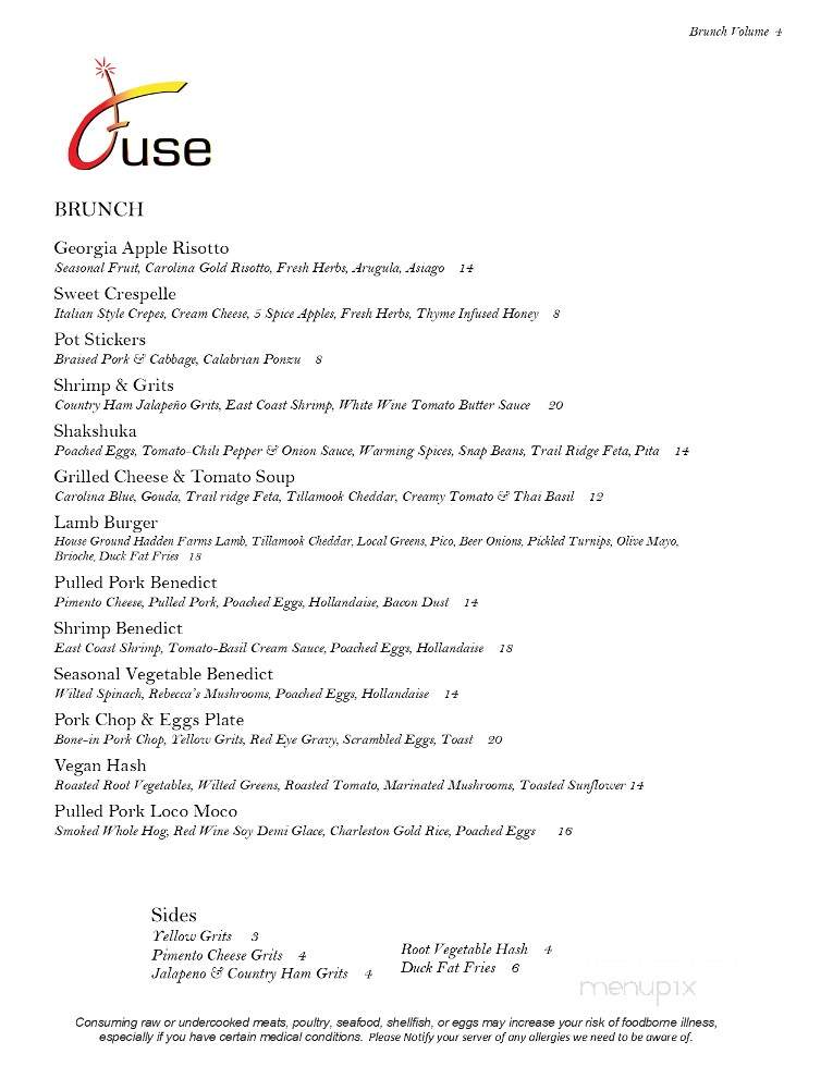 Fuse Aiken - Aiken, SC menu_pic