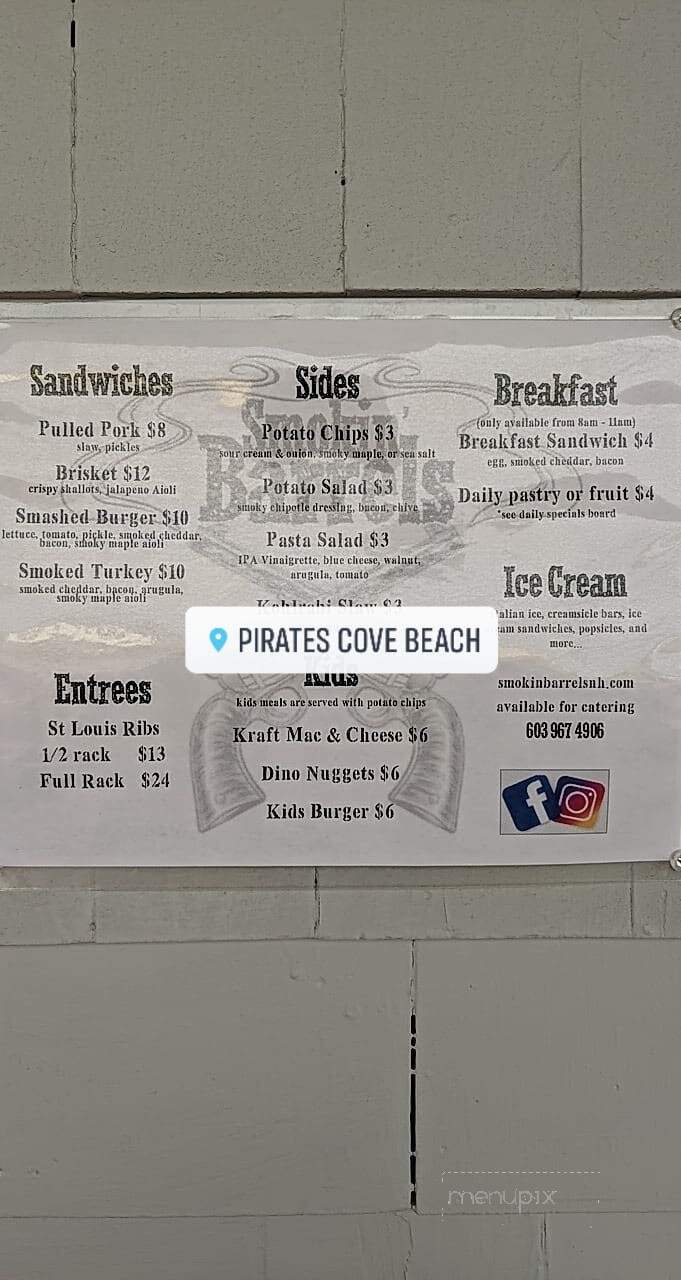 Smokin' Barrels BBQ - Barrington, NH menu_pic