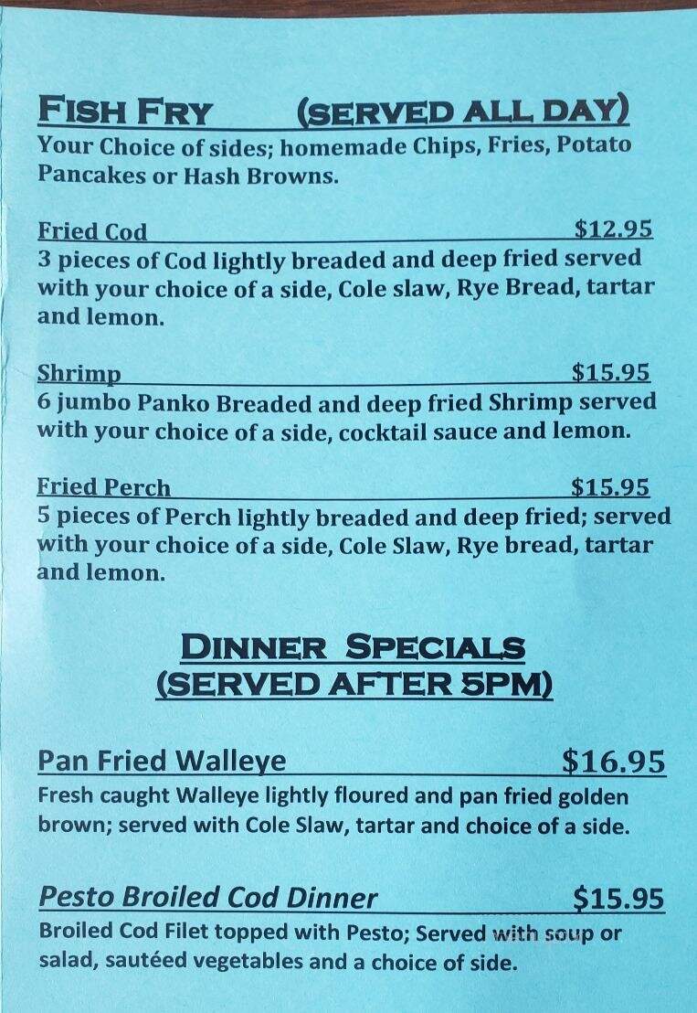 Bobby's Bar - Brookfield, WI menu_pic