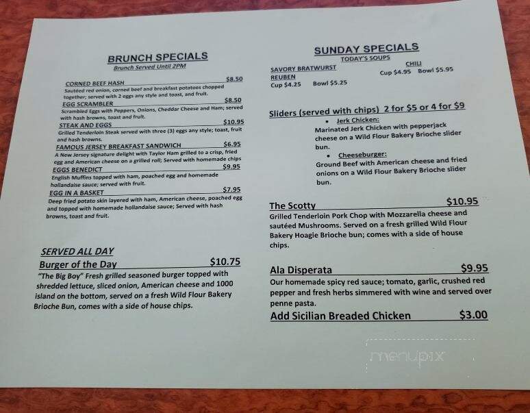 Bobby's Bar - Brookfield, WI menu_pic