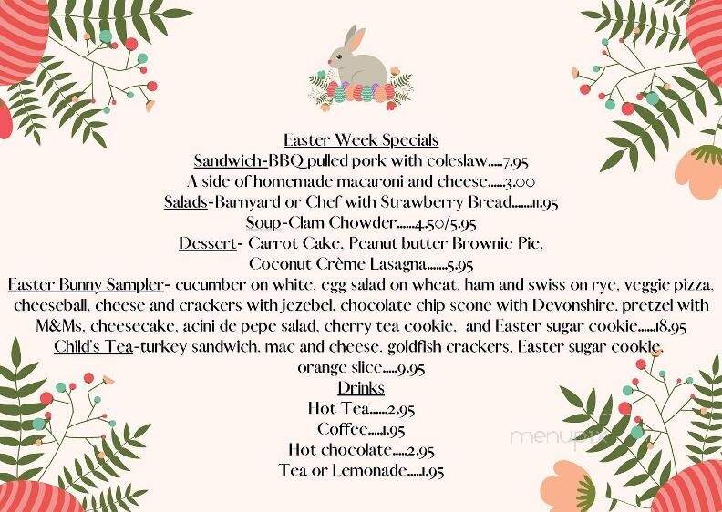 Strawberry Tree Gift Shop & Tea Room - Curwensville, PA menu_pic