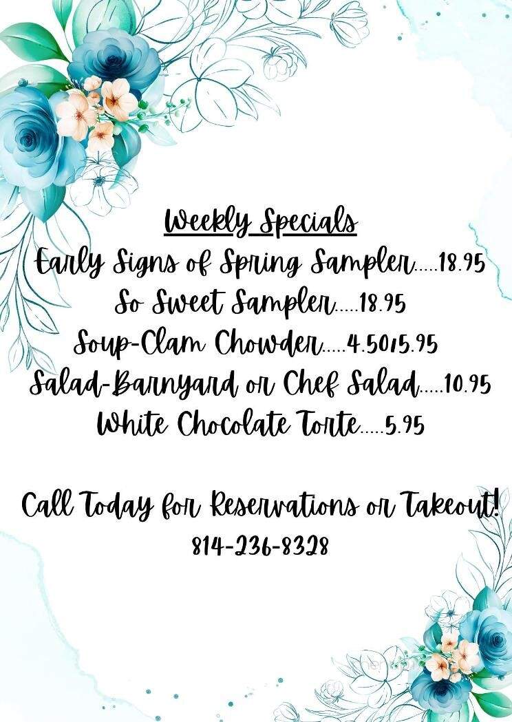 Strawberry Tree Gift Shop & Tea Room - Curwensville, PA menu_pic