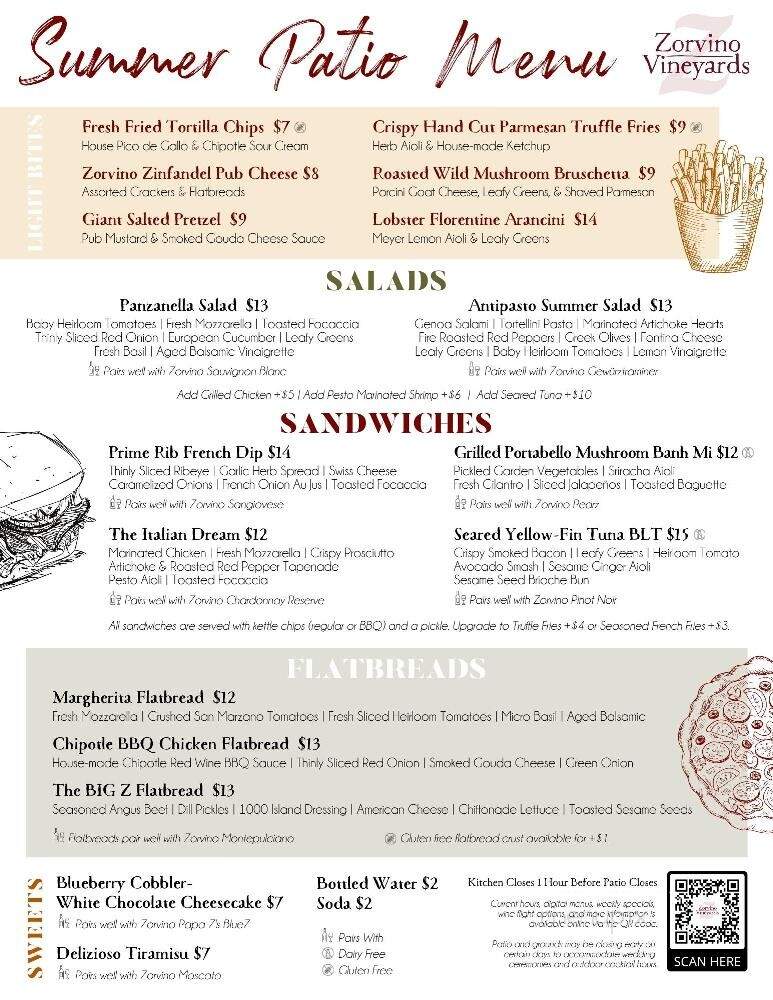 Zorvino Vineyards - Sandown, NH menu_pic