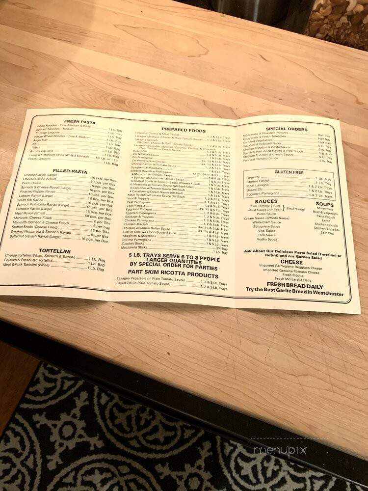 A Mercurio Sons - Mamaroneck, NY menu_pic