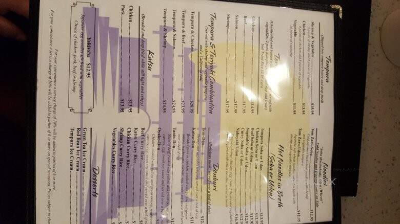 Osaka Japanese Hibachi Steakhouse & Sushi Bar - Panama City Beach, FL menu_pic