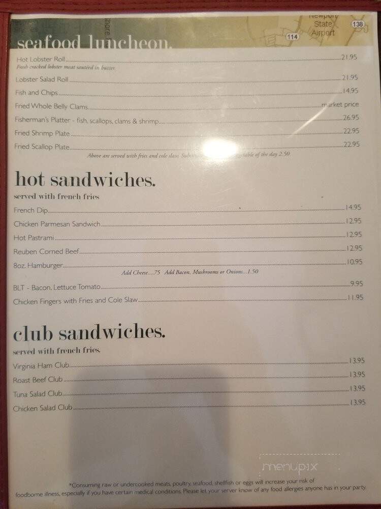 Benjamin's Restaurant and Raw Bar - Newport, RI menu_pic