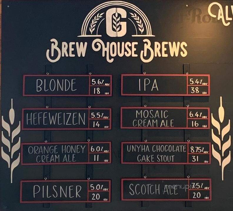 Genesee Brew House - Rochester, NY menu_pic