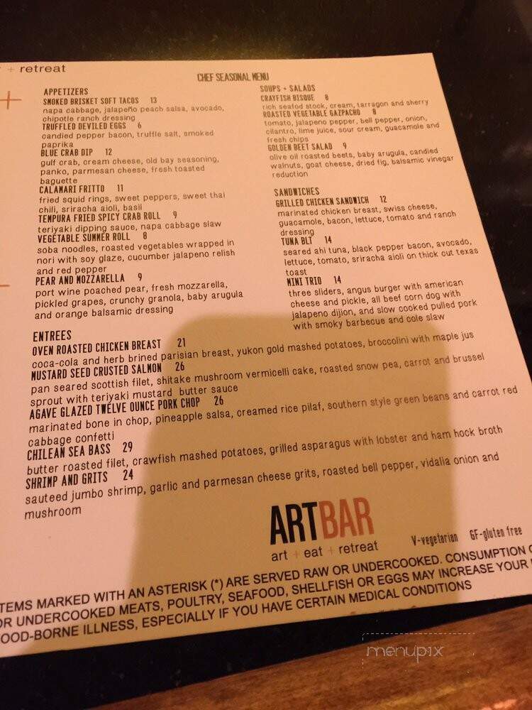 ArtBar - Duluth, GA menu_pic