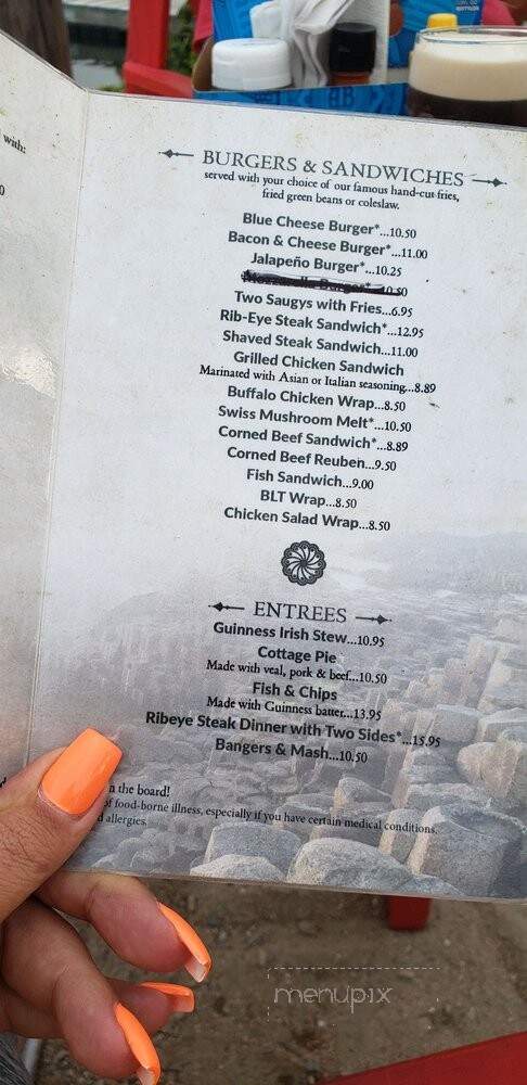 County Cork Irish Pub - Warwick, RI menu_pic