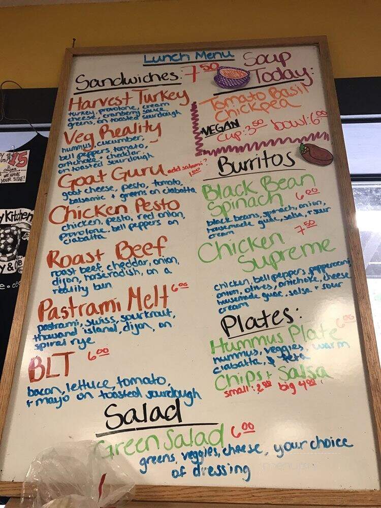 Reality Kitchen - Eugene, OR menu_pic