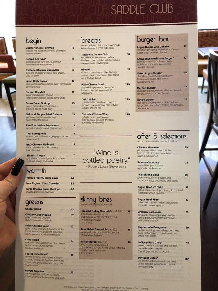 Saddle Brook Marriott - Saddle Brook, NJ menu_pic