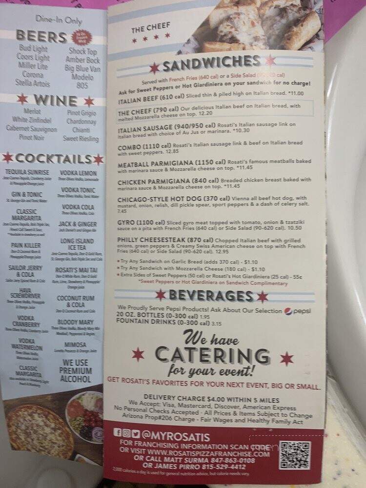 Rosati's - Lake Havasu City, AZ menu_pic