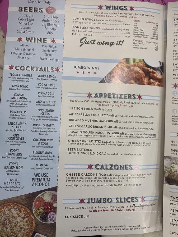 Rosati's - Lake Havasu City, AZ menu_pic