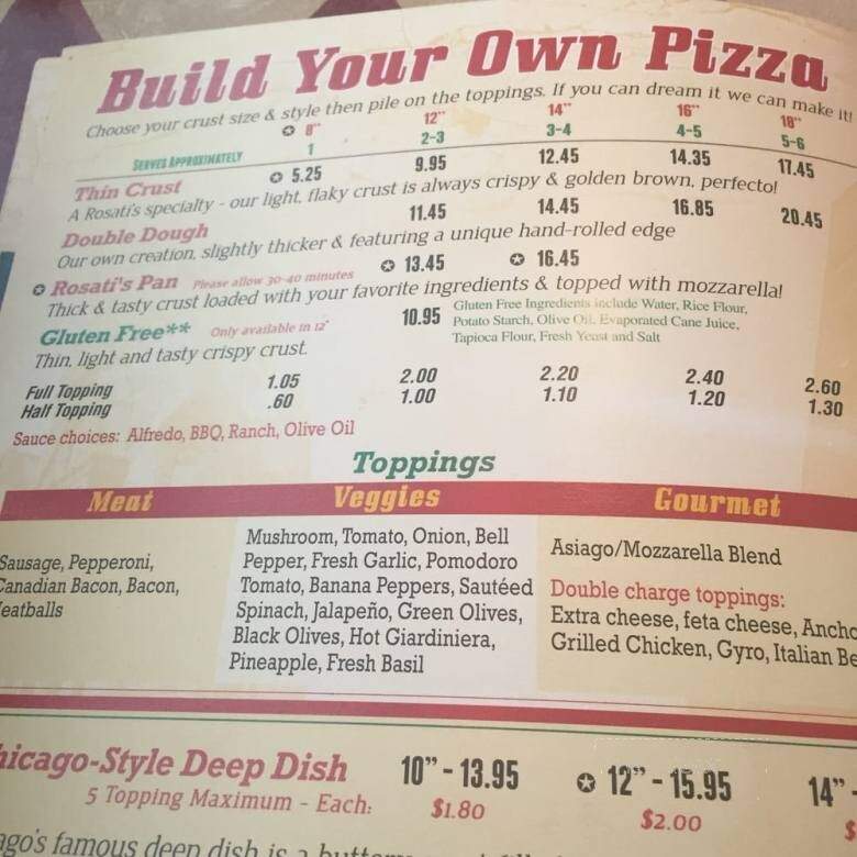 Rosati's - Lake Havasu City, AZ menu_pic