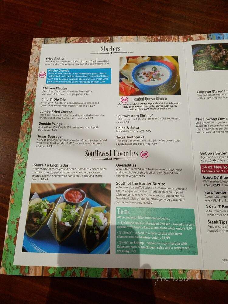 Menu of Santa Fe Cattle Co in Hammond LA 70403