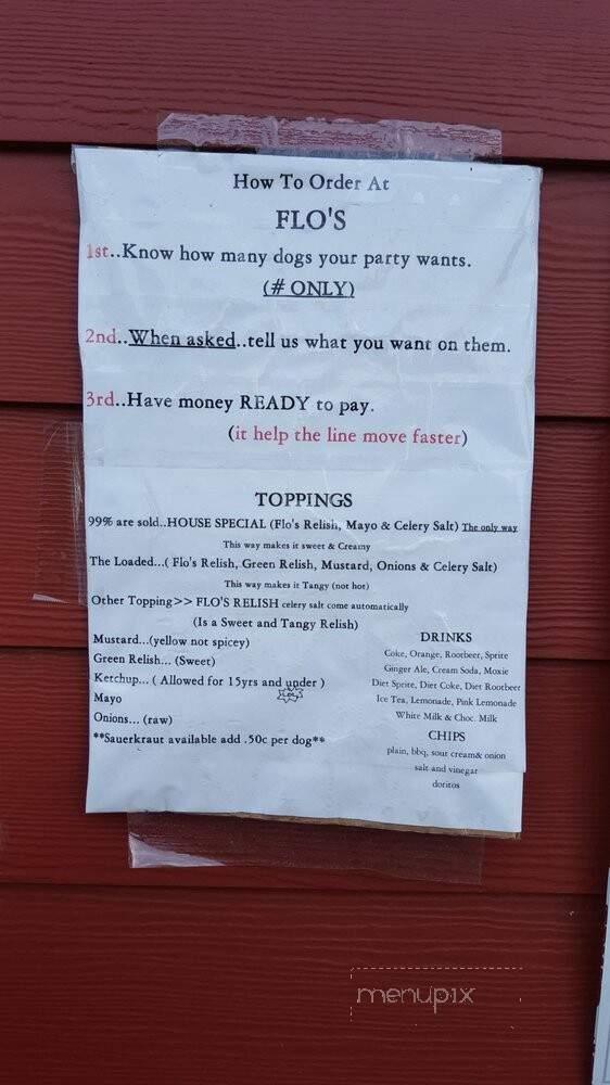 Flo's Hot Dog - Cape Neddick, ME menu_pic