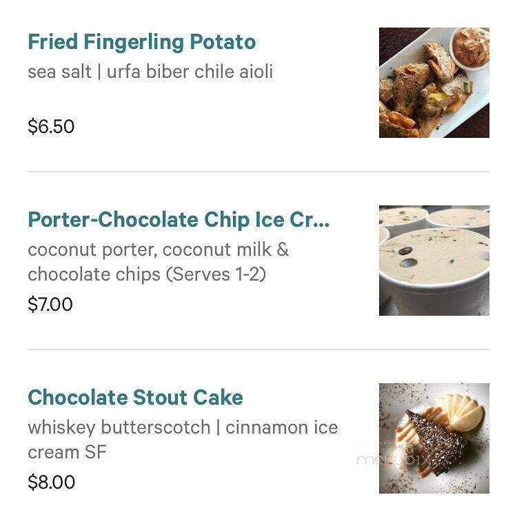 Sprig and Vine - New Hope, PA menu_pic