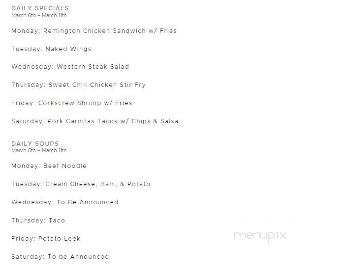 Pony Bar & Grill - Sheridan, WY menu_pic