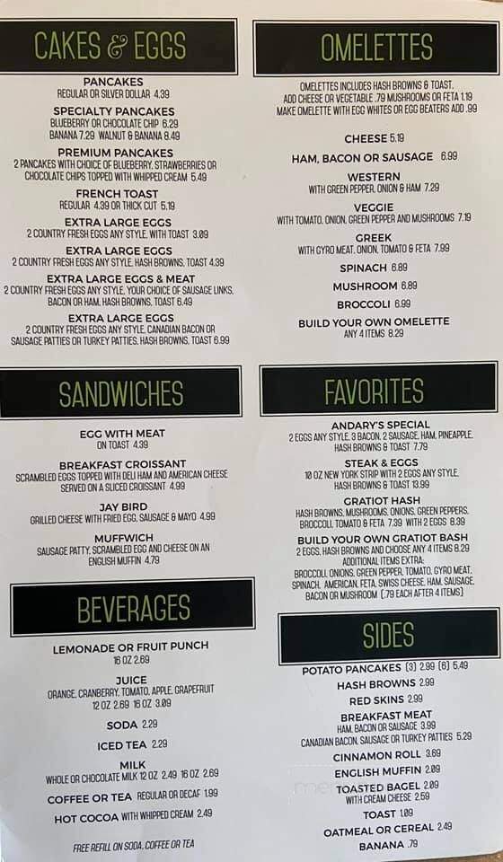 Andary's Grill & Deli - Eastpointe, MI menu_pic