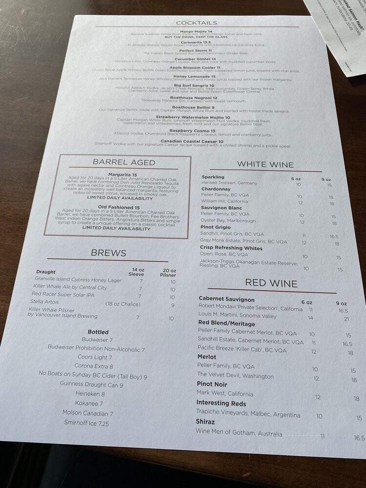 Boathouse Restaurant - New Westminster, BC