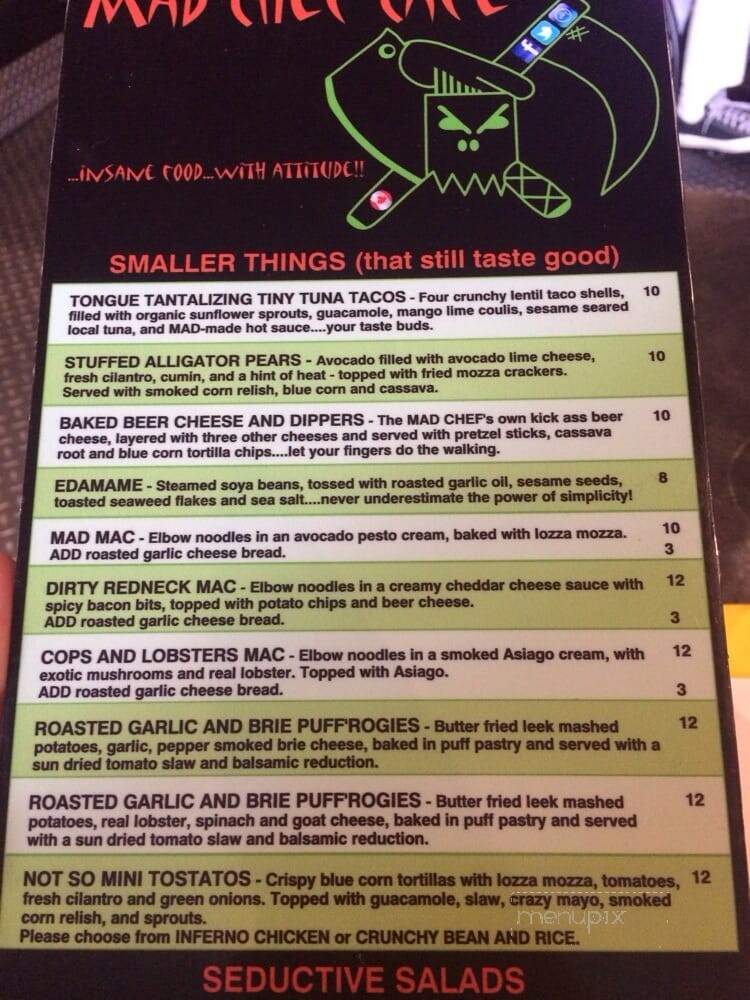 Mad Chef Cafe - Courtenay, BC menu_pic