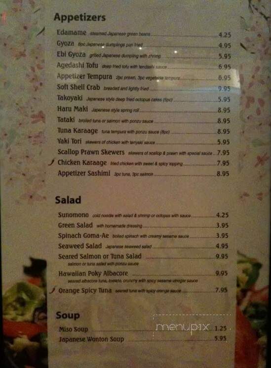 Sushi Te Japanese Restaurant - Mission, BC menu_pic