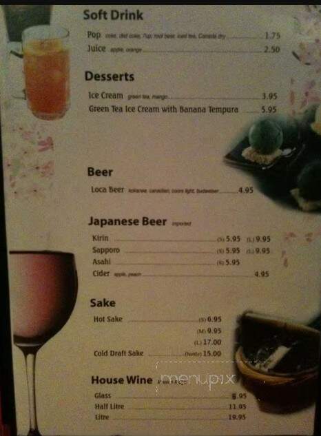 Sushi Te Japanese Restaurant - Mission, BC menu_pic
