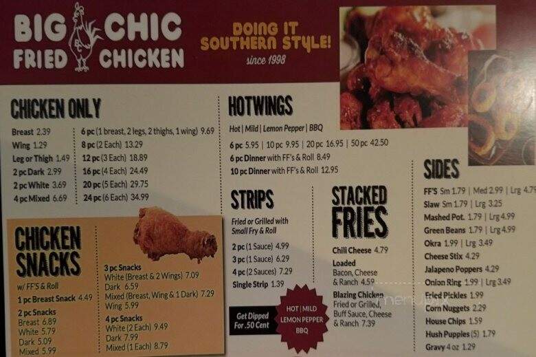 Big Chic - Roberta, GA menu_pic