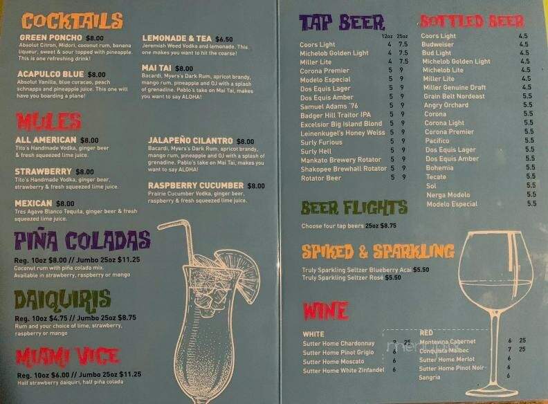 Pablo's Mexican Restaurant - Shakopee, MN menu_pic