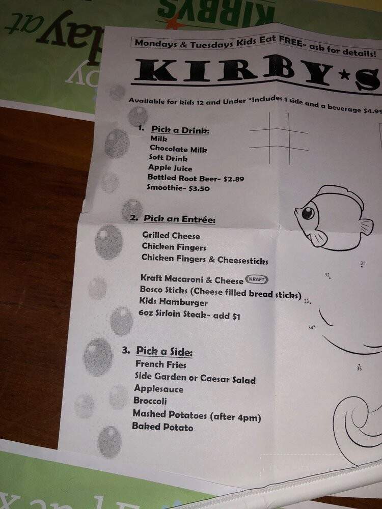 Kirby's American Restaurant - Fayetteville, NY menu_pic