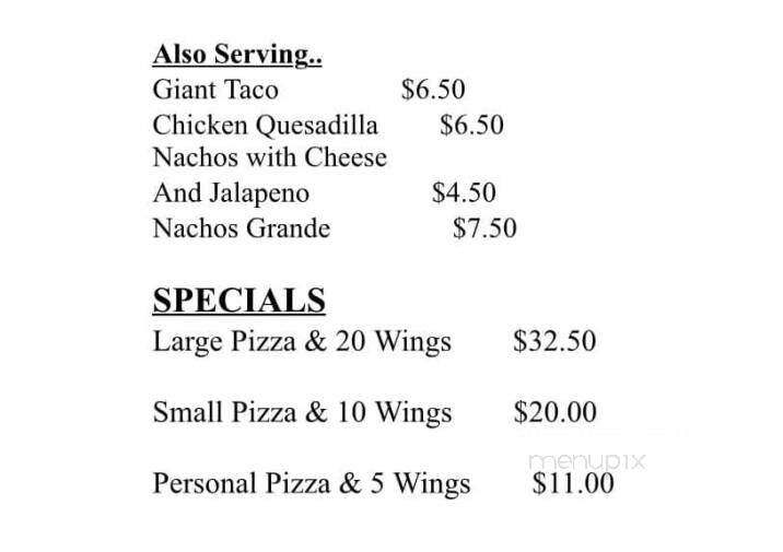 Menu of Wales Center Hotel in Wales Center, NY 14169