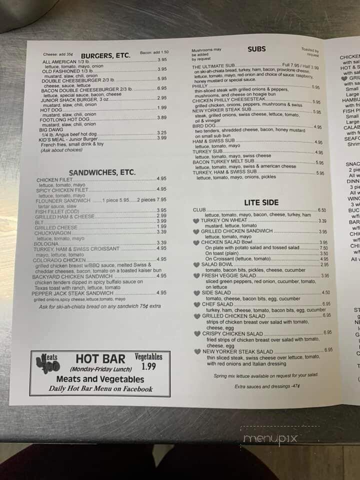 Burger Shack - Mount Gilead, NC menu_pic
