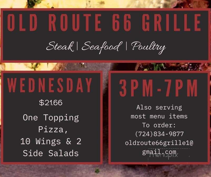 Old Route 66 Grille - Greensburg, PA menu_pic