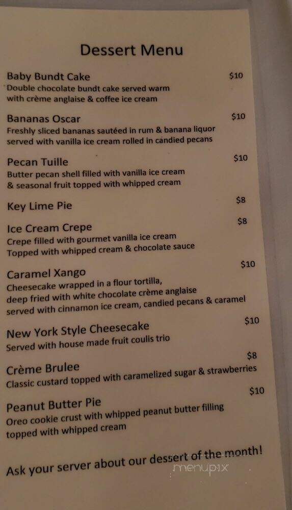 Oscar's Place - Summerville, SC menu_pic
