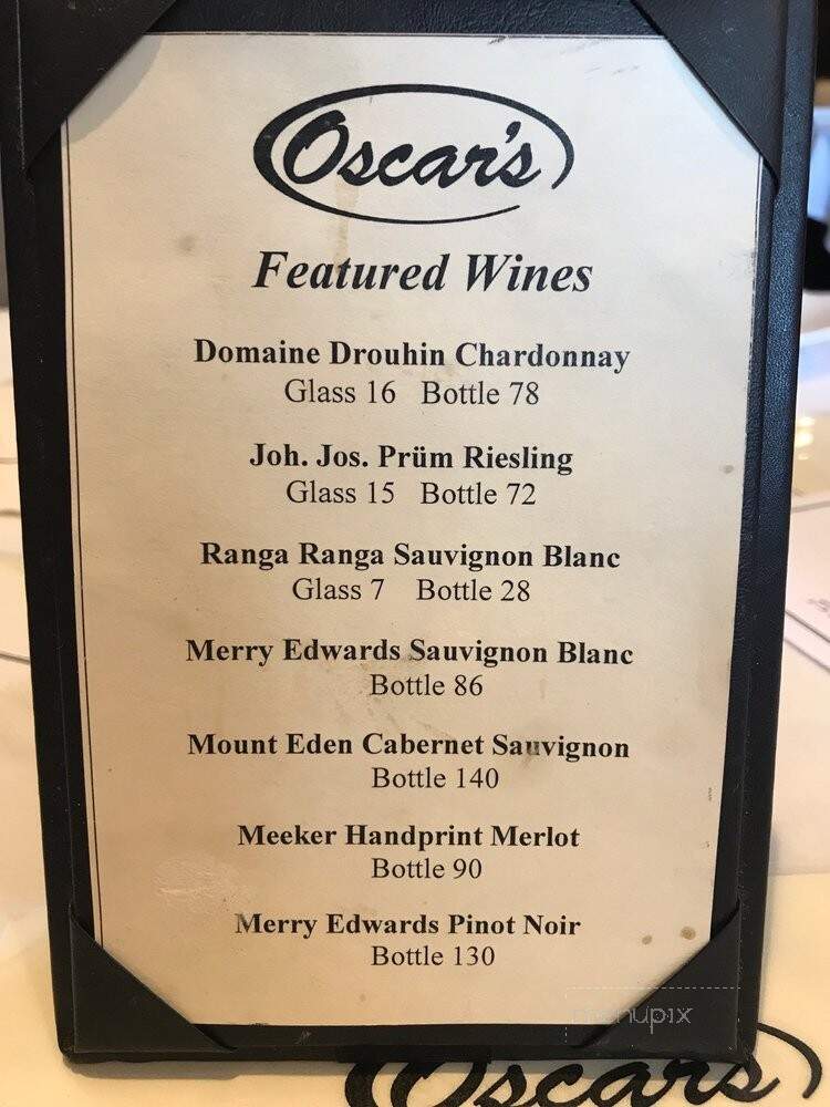 Oscar's Place - Summerville, SC menu_pic