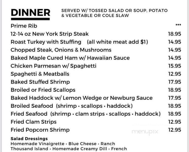 Papa Nick's Family Restaurant - Hinesburg, VT menu_pic