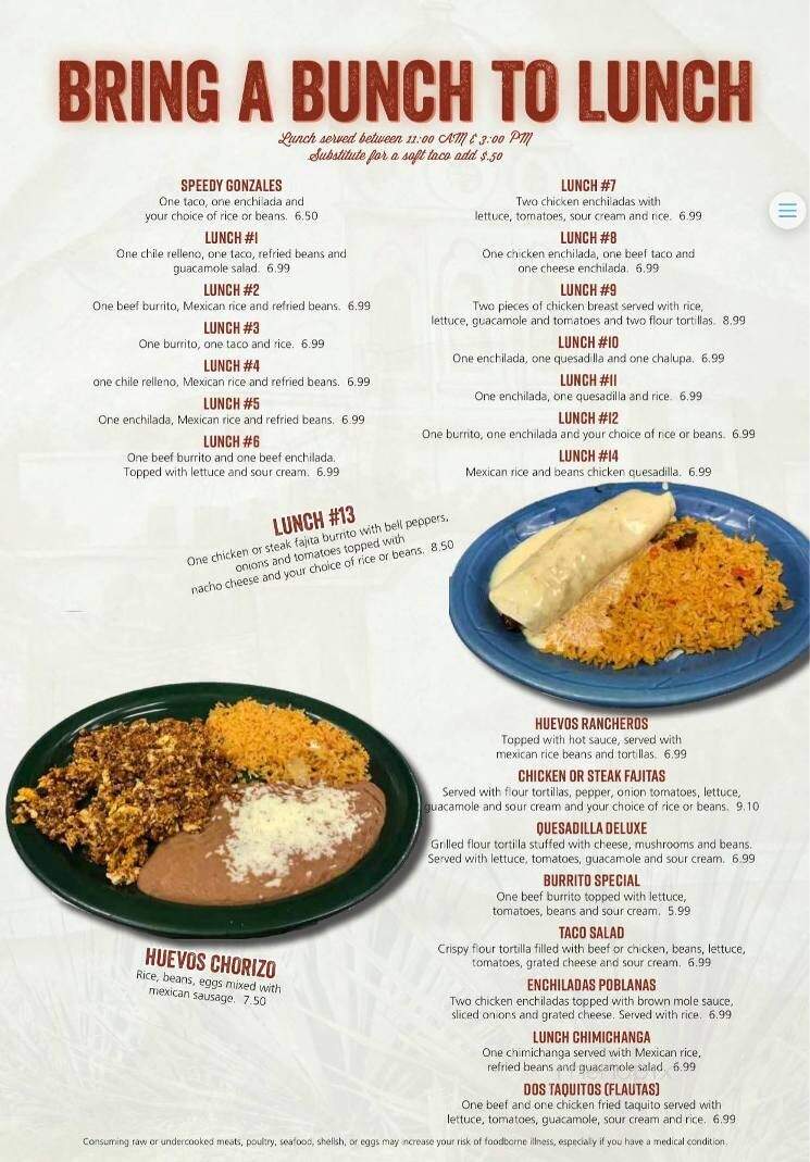 Don Tequila - Lexington, VA menu_pic