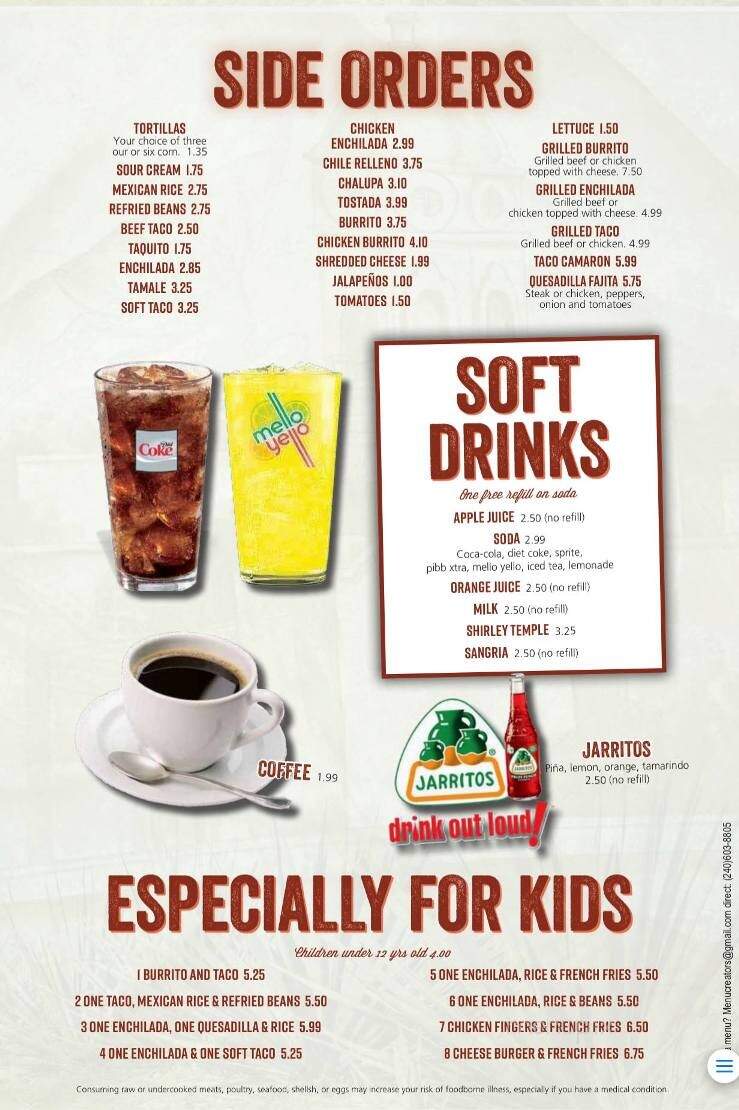 Don Tequila - Lexington, VA menu_pic