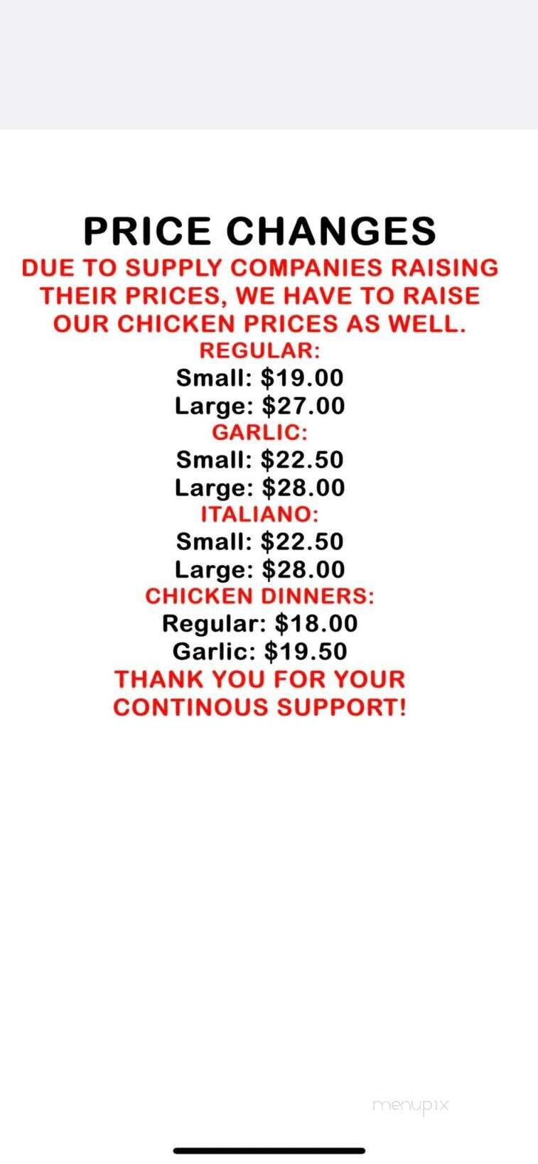 Ricky's Corner - Rodeo, CA menu_pic
