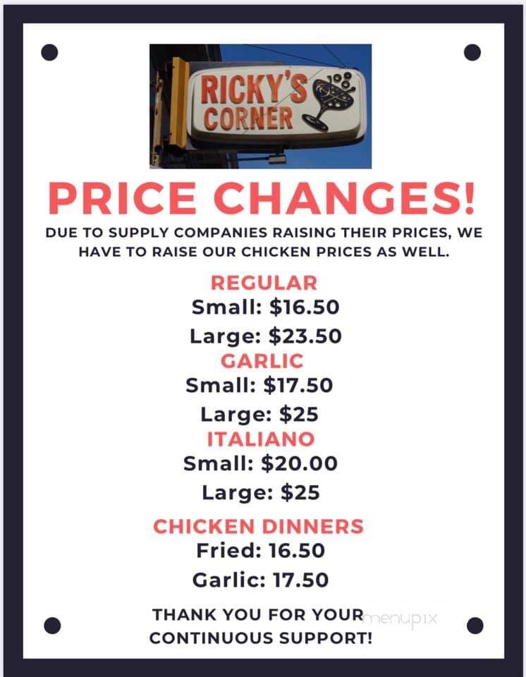 Ricky's Corner - Rodeo, CA menu_pic