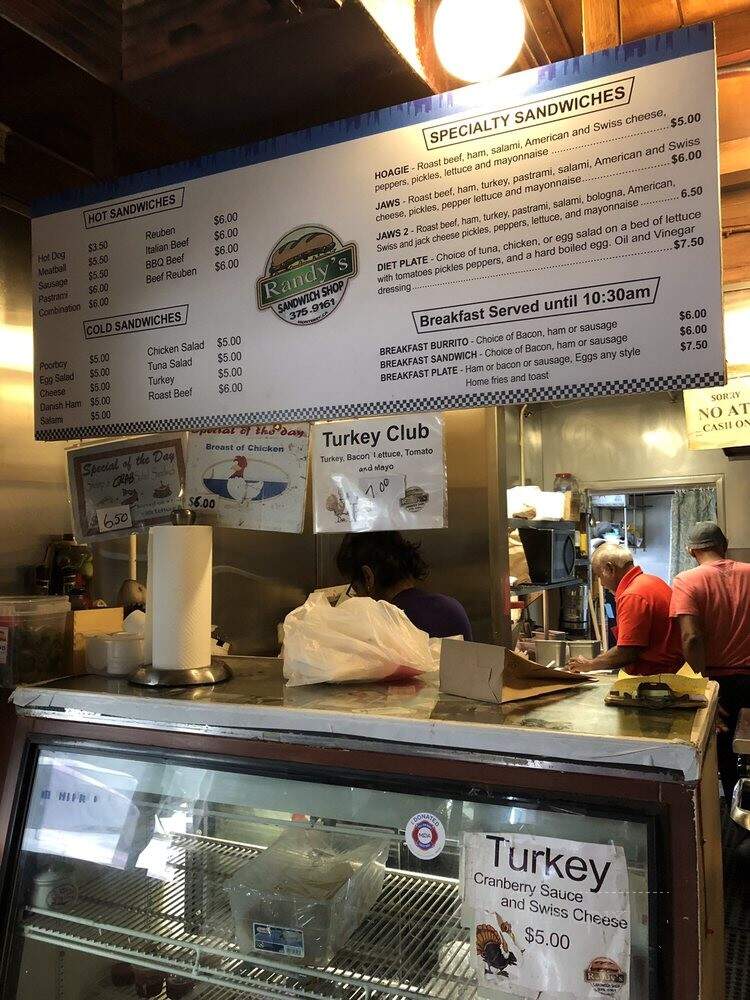 Randy's Sandwich Shop - Monterey, CA menu_pic
