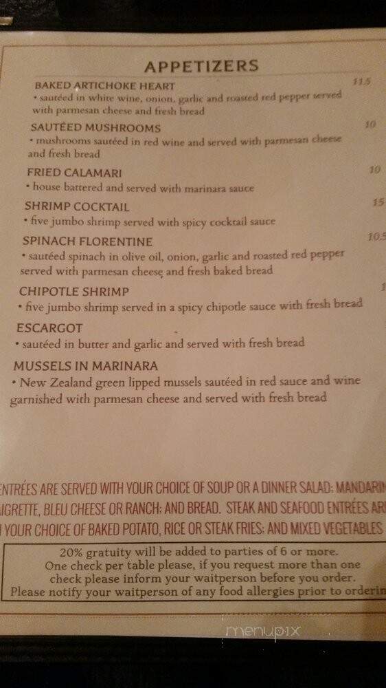 Outlaw Restaurant - Ouray, CO menu_pic