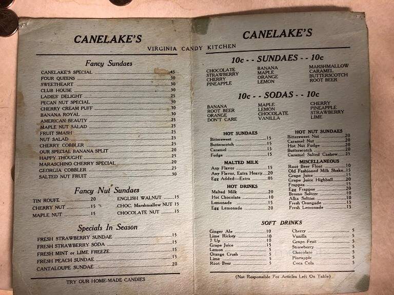 Canelakes Candies - Virginia, MN menu_pic