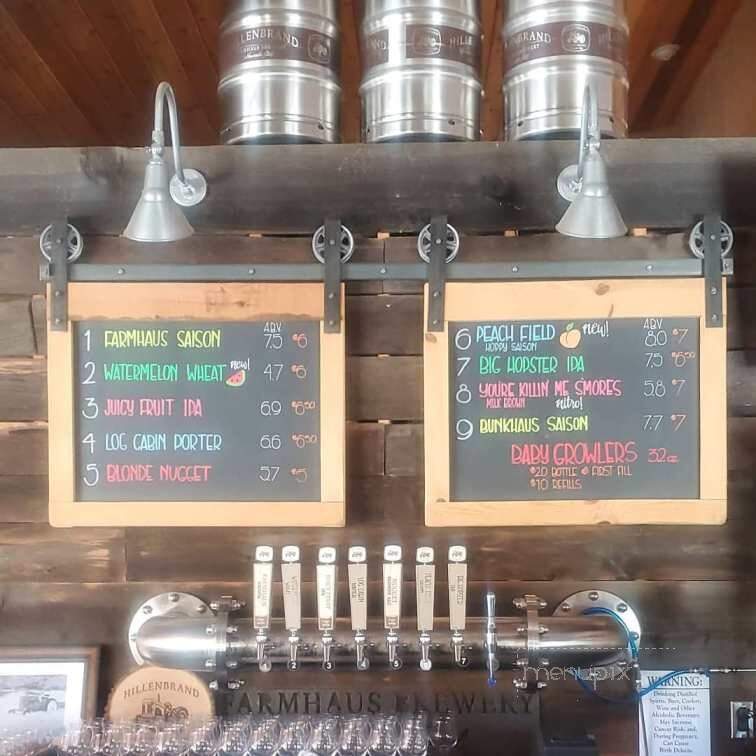 Hillenbrand Farmhaus Brewery - Newcastle, CA menu_pic