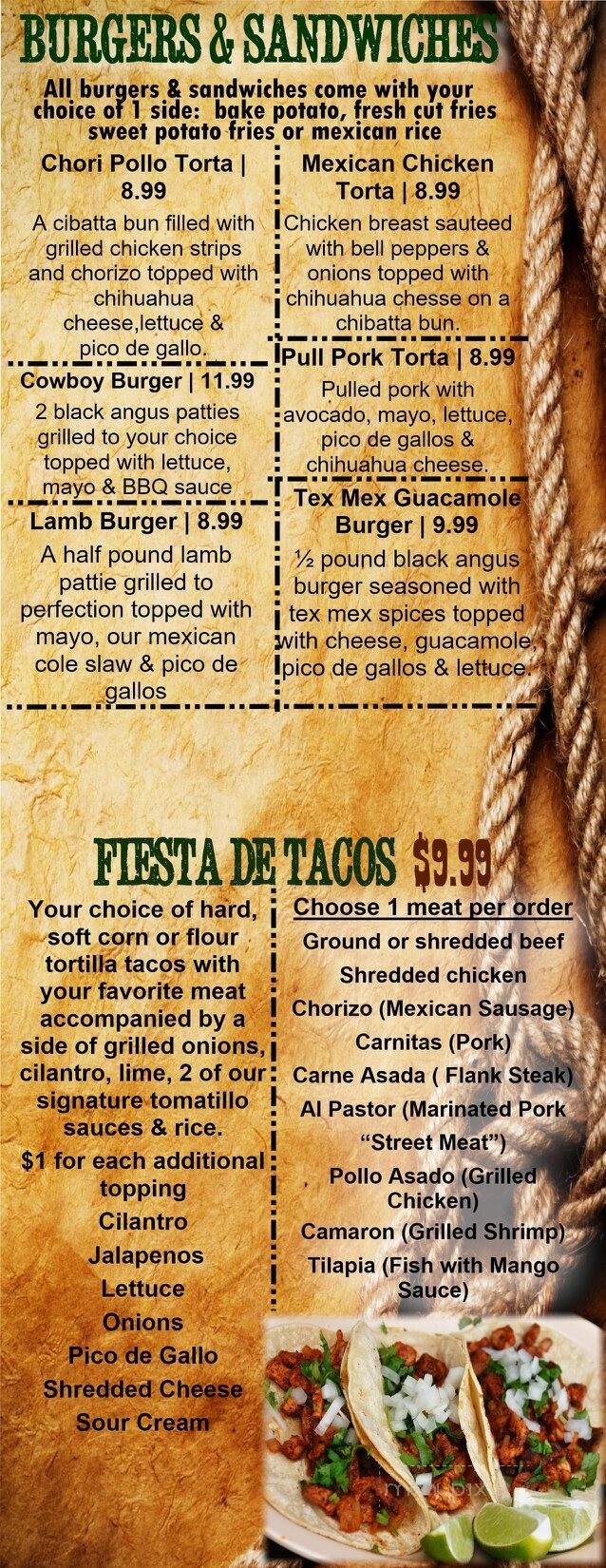 El Cowboy - Austintown, OH menu_pic