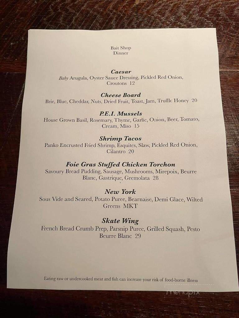 The Bait Shop - Valparaiso, IN menu_pic