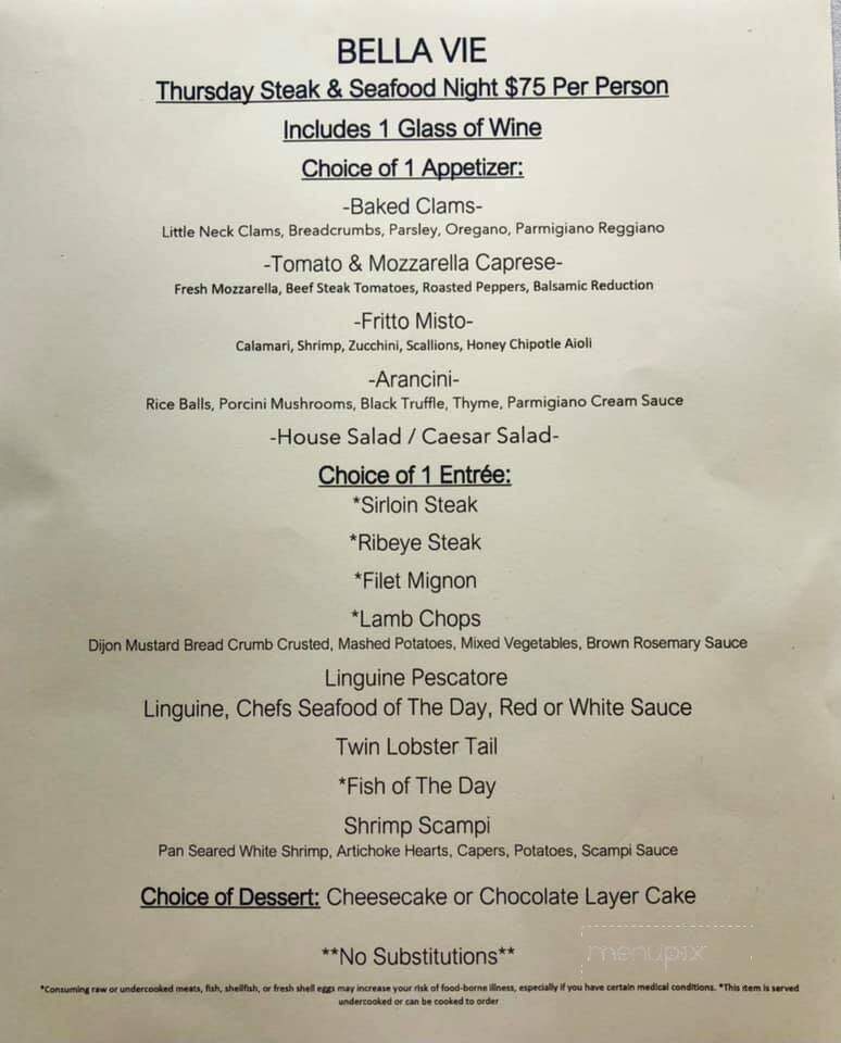 Bella Vie - Bay Shore, NY menu_pic