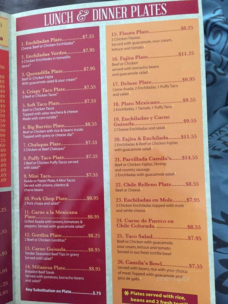 Camila's Mexican Restaurant - Selma, TX